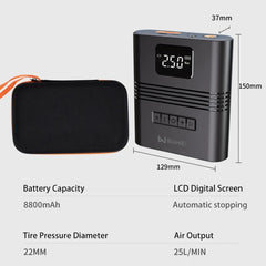 D7L 8800mAh Multifunctional Car Emergency Starting Power Supply Air Pump Integrated Machine, D7L
