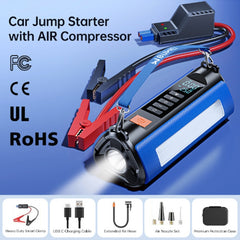 TS03C 6000mAh + EVA Bag Car Emergency Start Power Supply Air Pump Integrated Machine, Low Version, Low Version