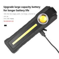 1902A Folding Magnet Car Inspection Light Work Maintenance Lamp Emergency COB LED USB Charging Lamp, 1902A