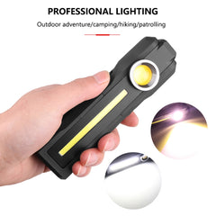 1902A Folding Magnet Car Inspection Light Work Maintenance Lamp Emergency COB LED USB Charging Lamp, 1902A