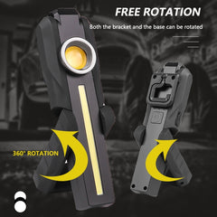 1902A Folding Magnet Car Inspection Light Work Maintenance Lamp Emergency COB LED USB Charging Lamp, 1902A