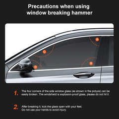 Car Multi-functional Emergency Safety Hammer Temporary Parking Dual Number Plate