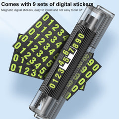 Car Multi-functional Emergency Safety Hammer Temporary Parking Dual Number Plate