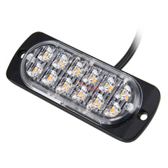 DC 12V-24V 2W 12LEDs SMD-2835 Lamps 17 Flash Patterns 3 Lines Car Flash Lamp Waterproof Car Truck Emergency Strobe Flash Warning Light, Cable Length: 90cm, 12LEDs