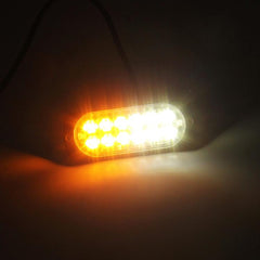 DC 12V-24V 2W 12LEDs SMD-2835 Lamps 17 Flash Patterns 3 Lines Car Flash Lamp Waterproof Car Truck Emergency Strobe Flash Warning Light, Cable Length: 90cm, 12LEDs