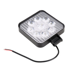 DC 10-30V 27W 2500LM 6000K Waterproof Vehicle Car Boat Marine External Work Lights Emergency Lights 30 Degrees Adjustable Spot Light LED Car Bulbs with 9 Intense Wafer LED Lights, Spot Light+27W
