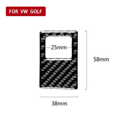 Car Carbon Fiber Emergency Light Frame Decorative Sticker for Volkswagen Golf 7 2013-2017, Left Drive, Emergency Light Frame
