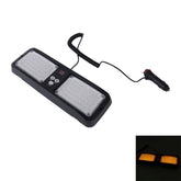 High qulaity DC 12V,9W LED Waterproof Car Sunshade Yellow Light Warning Lights Strobe Emergency Lights Flashing Light with 12 Kinds Flash Patterns, Yellow