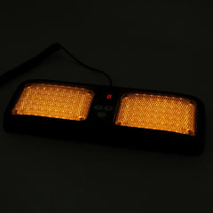 High qulaity DC 12V,9W LED Waterproof Car Sunshade Yellow Light Warning Lights Strobe Emergency Lights Flashing Light with 12 Kinds Flash Patterns, Yellow