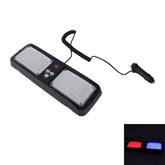 High qulaity DC 12V,9W LED Waterproof Car Sunshade Red Light And Blue Light Warning Lights Strobe Emergency Lights Flashing Light with 12 Kinds Flash Patterns, Red+Blue