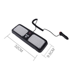 High qulaity DC 12V,9W LED Waterproof Car Sunshade Red Light And Blue Light Warning Lights Strobe Emergency Lights Flashing Light with 12 Kinds Flash Patterns, Red+Blue