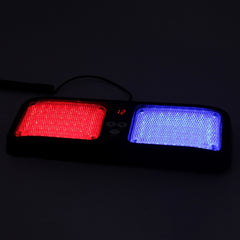 High qulaity DC 12V,9W LED Waterproof Car Sunshade Red Light And Blue Light Warning Lights Strobe Emergency Lights Flashing Light with 12 Kinds Flash Patterns, Red+Blue