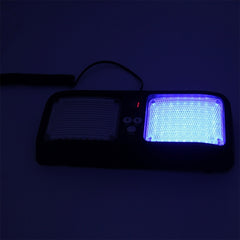 High qulaity DC 12V,9W LED Waterproof Car Sunshade Red Light And Blue Light Warning Lights Strobe Emergency Lights Flashing Light with 12 Kinds Flash Patterns, Red+Blue