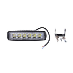 DC 10-30V 18W 1500LM 6500K Waterproof Vehicle Car Boat Marine External Work Lights Emergency Lights 30 Degrees Adjustable Spot Light LED Car Bulbs with 6 Intense Wafer LED Lights, Spot Light+18W 1500LM+6500K