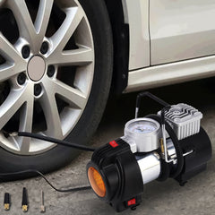 Portable 4X4 Heavy Duty Air Compressor 12V 150PSI 35LPM Pump Tire Inflatable Pump Car Tool with Working Light for Outdoor Emergency, 12V 85-150 PSI Tire Inflatable Pump
