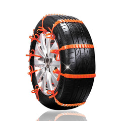 10 PCS Car Tire Emergency Single Grid Anti-skid Chains Tyre Anti-slip Chains, Single Grid
