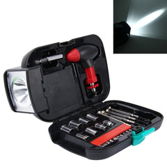 24 PCS Portable Flashlight Tool Box Set - Portable Auto, Home, Emergency Tool Kit with Flashlight, 24 PCS with Flashlight