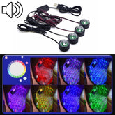 Universal Car LED Atmosphere Lights Emergency Foot Light Voice Control Version, Voice Control Version