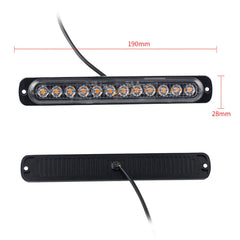 DC12V-24V / 36W Car Truck Emergency Strobe Flash Warning Light 12LEDs Long Ultra-thin Side Lights, DC12V-24V / 36W