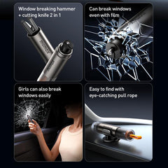 MOMAX CR11E 1-Move Portable 2 in 1 Car Seat Belt Cutter Emergency Safety Hammer