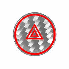 For Tesla Model 3 2023- Carbon Fiber Car Emergency Light Button with Label Decorative Sticker, Car Emergency Light Button, Car Emergency Light Button with Label