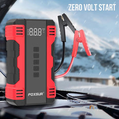 FOXSUR Car Emergency Starter Power Supply Multi-function Portable Car Air Pump