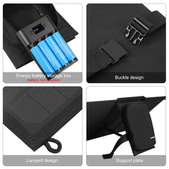 HAWEEL 18W 3 Panels Foldable Solar Panel Charger Bag with 5V / 3.1A Max Dual USB Ports, Support QC3.0 and AFC, 18W 3 Panels