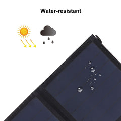 HAWEEL 14W Ultrathin Foldable Solar Panel Charger with 5V / 2.2A USB Port, Support QC3.0 and AFC, Ultrathin 14W 4-Fold