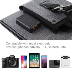 HAWEEL 14W Ultrathin Foldable Solar Panel Charger with 5V / 2.2A USB Port, Support QC3.0 and AFC, Ultrathin 14W 4-Fold