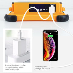 50W 32 LEDs Solar Portable Camping Light Magnetic Lighting Emergency Light with Four Levels of Brightness & Power Bank & Battery Indicator