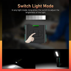 ES106 IP44 Waterproof COB Work Light USB Rechargeable Emergency Flashlight