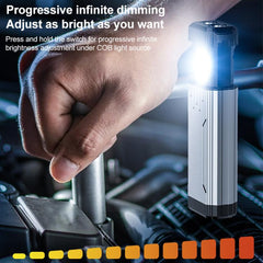 KXK-886 IP44 Waterproof Work Light 3 Color Temperature COB Emergency Flashlight