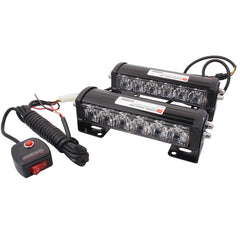 2 PCS  6 inch 6 LED 2 x 18W Car Flash Warning Light Red + Blue Change White Waterproof Emergency Light, DC 12V, Light Red + Blue Change White