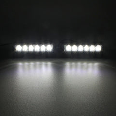 2 PCS  6 inch 6 LED 2 x 18W Car Flash Warning Light Yellow Change White Waterproof Emergency Light, DC 12V, Yellow Change White