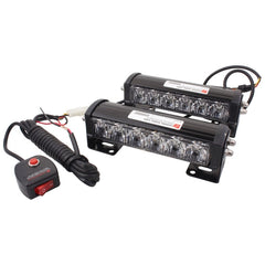 2 PCS  6 inch 6 LED 2 x 18W Car Flash Warning Light Yellow Change White Waterproof Emergency Light, DC 12V, Yellow Change White