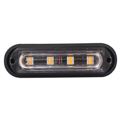 12W 720LM 4-LED 18 Flash Patterns Car Strobe Emergency Warning Light Lamp, DC 12V, 4-LED Yellow Light