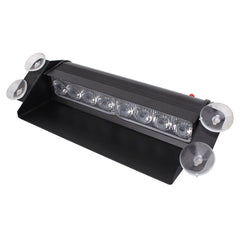 8W 800LM 8-LED 3-Modes Adjustable Angle Car Strobe Flash Dash Emergency Light Warning Lamp with Suckers, DC 12V