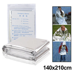 Compact Lightweight Aluminized Windproof Emergency Blanket (Size: 130x210cm), 130x210cm