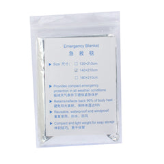 Compact Lightweight Aluminized Windproof Emergency Blanket (Size: 130x210cm), 130x210cm