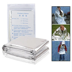 Compact Lightweight Aluminized Windproof Emergency Blanket (Size: 130x210cm), 130x210cm