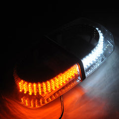 25W 240 LED Vehicle Roof Top Emergency Hazard Warning Strobe Light, Yellow and White Light, YL-112A Yellow + White Light