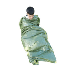 Outdoor Pe Sleeping Bag Disaster Relief & Cold Prevention Heat Insulation & Warmth Emergency Sleeping Bag, Green, Orange