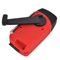 HRD-902 Multifunctional Hand Crank Solar Power LED Flashlight Emergency Alarm FM Radio