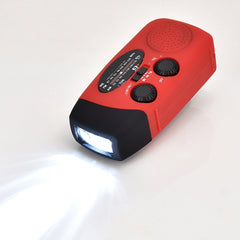 HRD-902 Multifunctional Hand Crank Solar Power LED Flashlight Emergency Alarm FM Radio