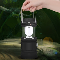 5803 Solar Camping Lamp Outdoor LED Emergency Portable Light Support USB Output, Solar + USB