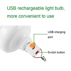 AB26 USB Charging LED Bulb Night Market Stall Lights Outdoor Camping Hanging Lamp, Power: