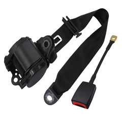 Universal 3-point Car Retrofit Seat Belt With Emergency Locking, Iron Bar Latch, Iron Buckle, Braided Straps