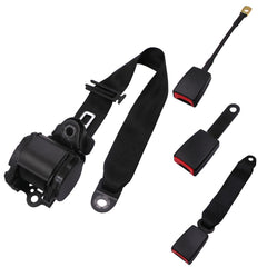 Universal 3-point Car Retrofit Seat Belt With Emergency Locking, Iron Bar Latch, Iron Buckle, Braided Straps