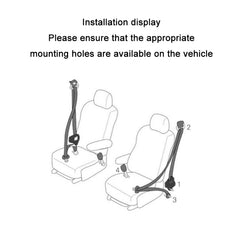 Universal 3-point Car Retrofit Seat Belt With Emergency Locking, Iron Bar Latch, Iron Buckle, Braided Straps