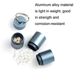 Outdoor First Aid Sealed Waterproof Pill Jar Aluminum Alloy Portable Emergency Pill Box